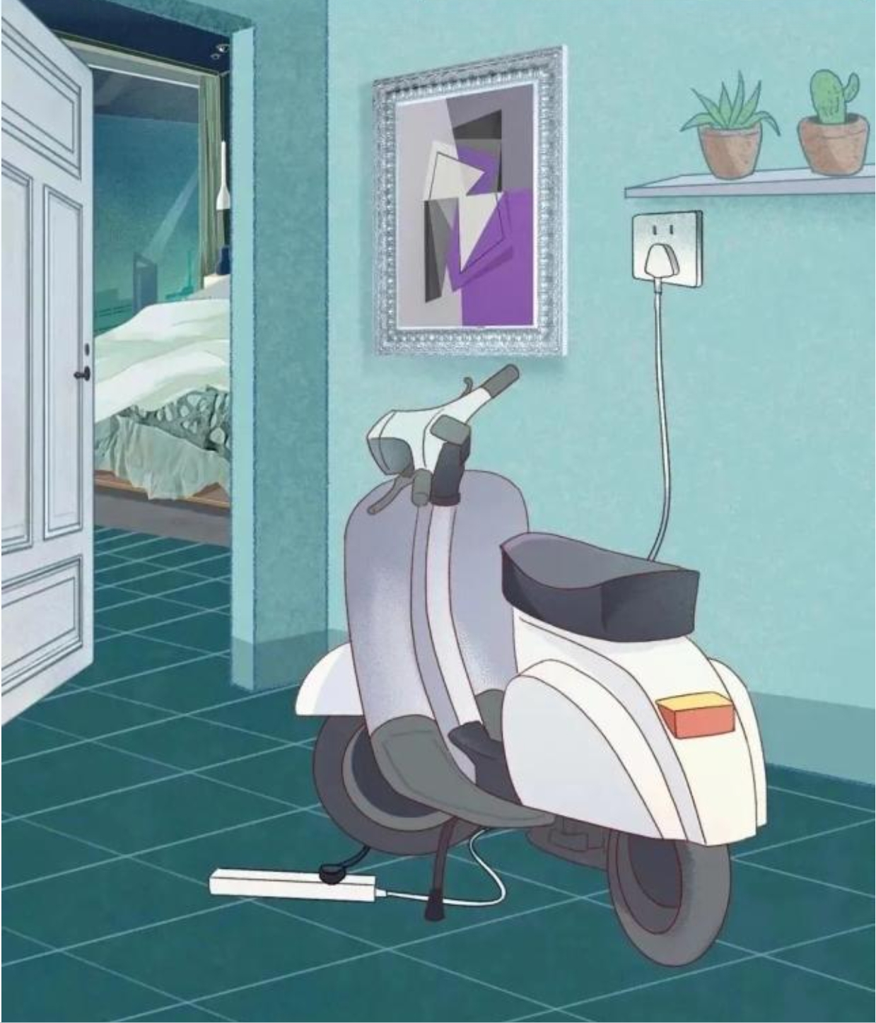 电瓶车入户充电.png